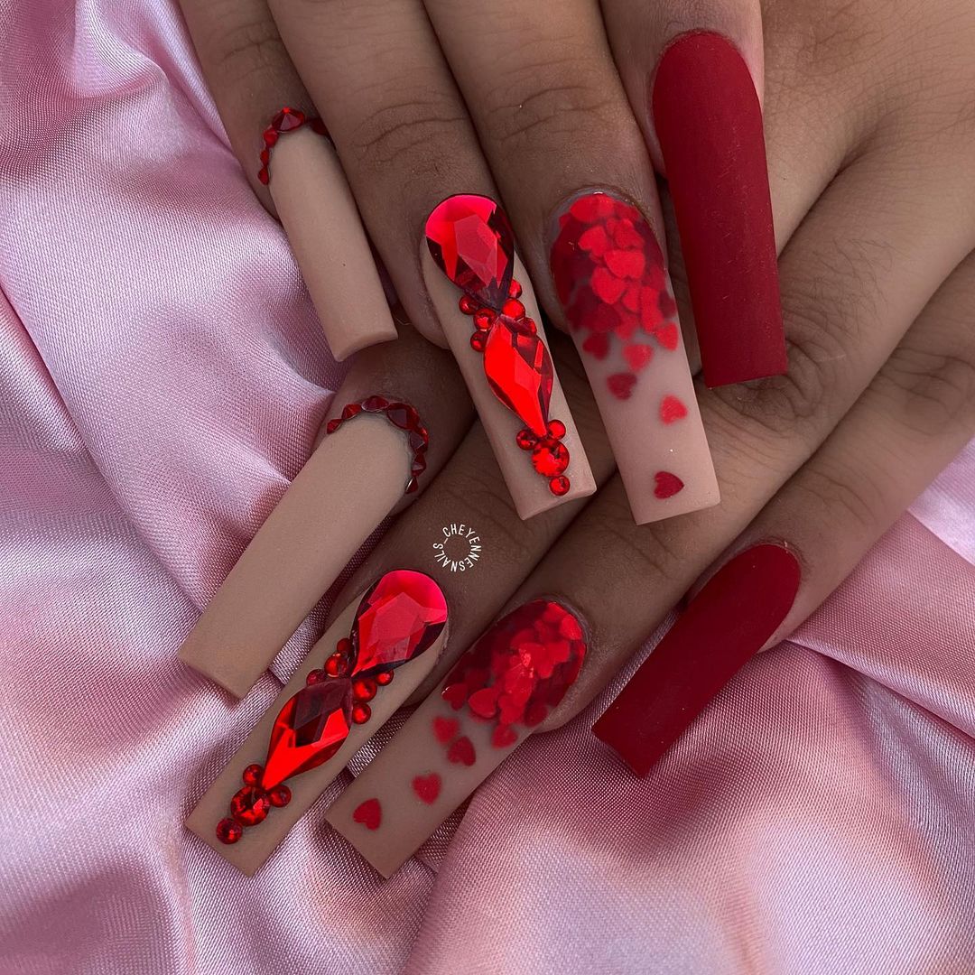 fabulous and glamorous red nails