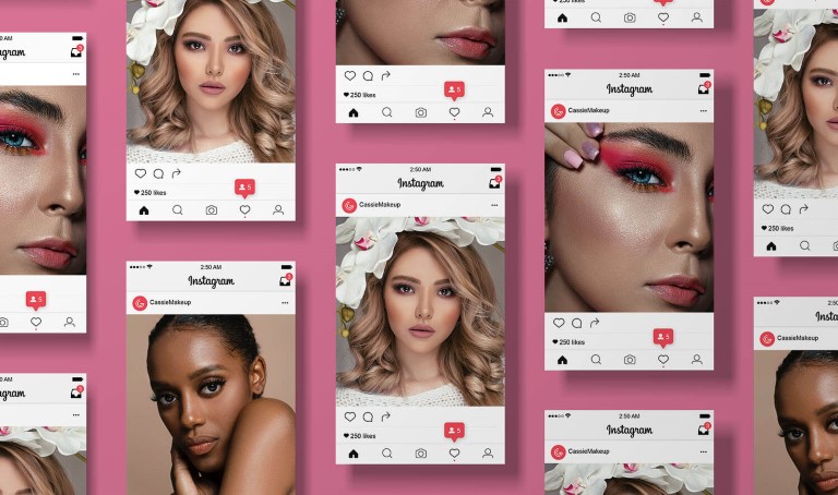 Instagram makeup artist posts