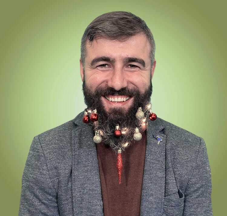 festive christmas beard