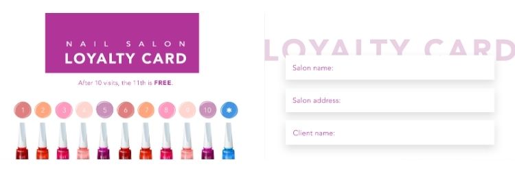 free nail salon loyalty card template