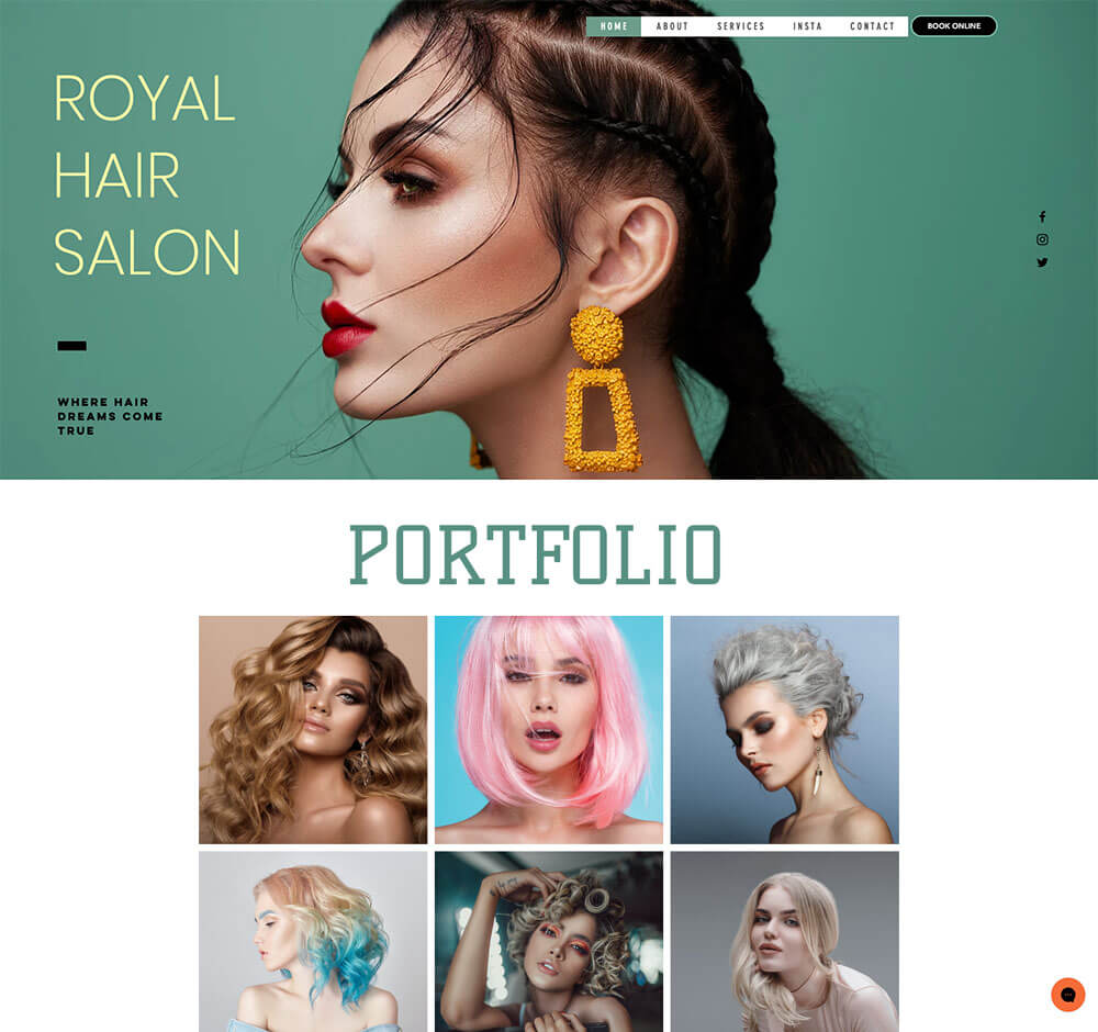 Hair Salon modern website